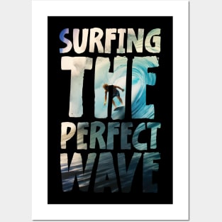 Surfing the perfect wave Posters and Art